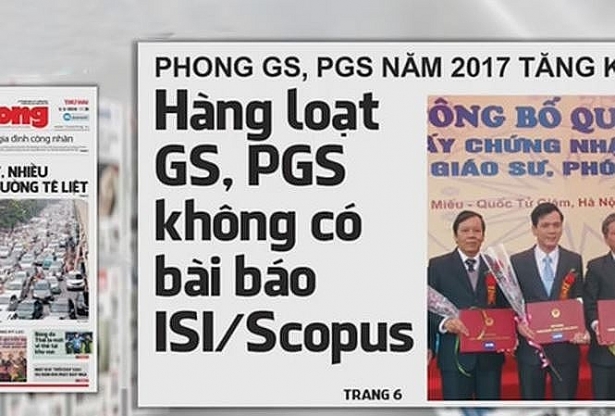Hôm nay chốt kết quả rà soát giáo sư, phó giáo sư năm 2017 hom nay chot ket qua ra soat giao su pho giao su nam 2017