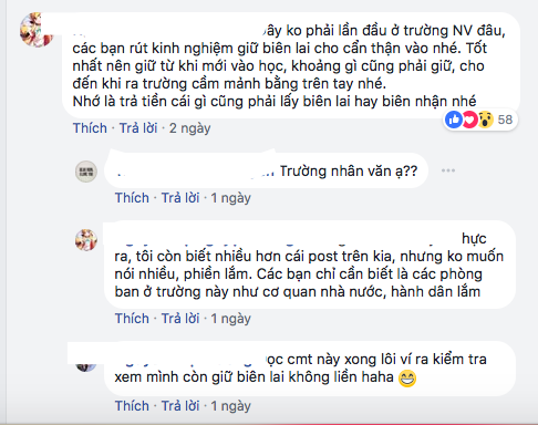 dai hoc nhan van tphcm xu ly sai sot trong thu hoc phi