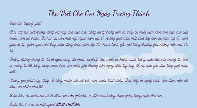 xuc dong buc thu co giao gui hoc tro trong ngay truong thanh
