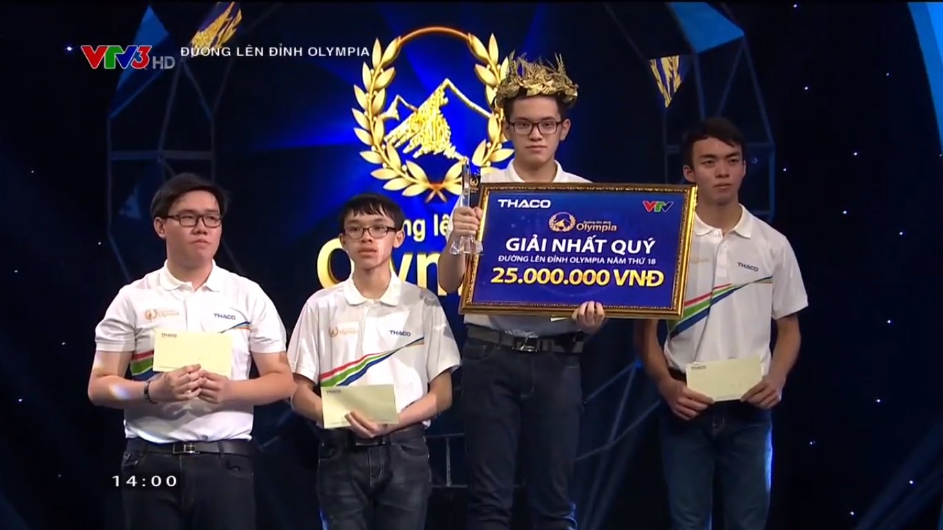 nam sinh lap ky luc duong len dinh olympia gianh ve vao chung ket nam 2018