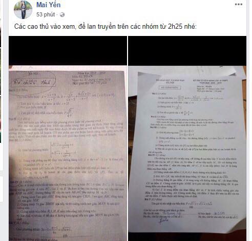 vu lot de thi lop 10 tai ha noi do thay giao coi thi tung len mang