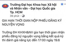 Thi năng lực ĐH Quốc gia TP.HCM: Gia hạn thời gian đăng ký nguyện vọng