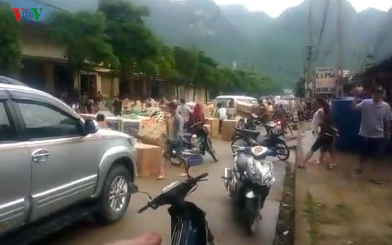 hien truong vu chay lon o cua khau tan thanh lang son