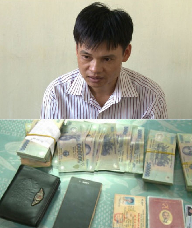 cong an rom dang nhan 90 trieu chay viec thi bi bat giu