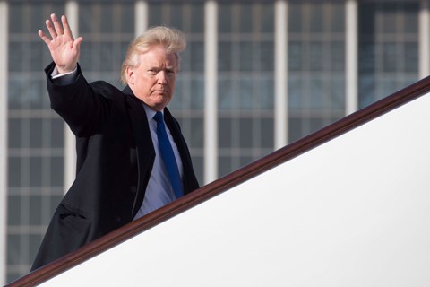 truc tiep tong thong my donald trump da toi san bay da nang