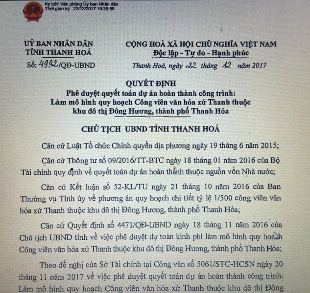 thanh hoa rut chu ky cua ong ngo van tuan ve du an mo hinh cong vien