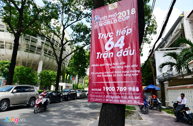 hang quan khong duoc dung logo world cup khi chieu cac tran dau