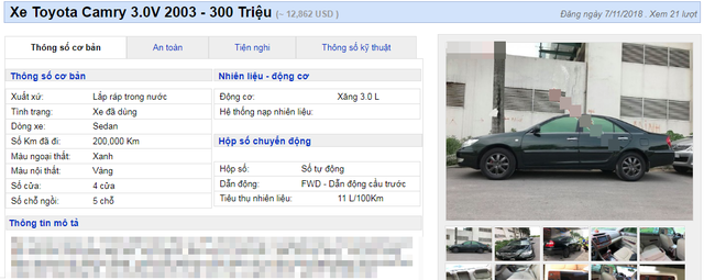 tranh khach xe co mercedes bmw camry doi cu xuong gia 300 trieu dong