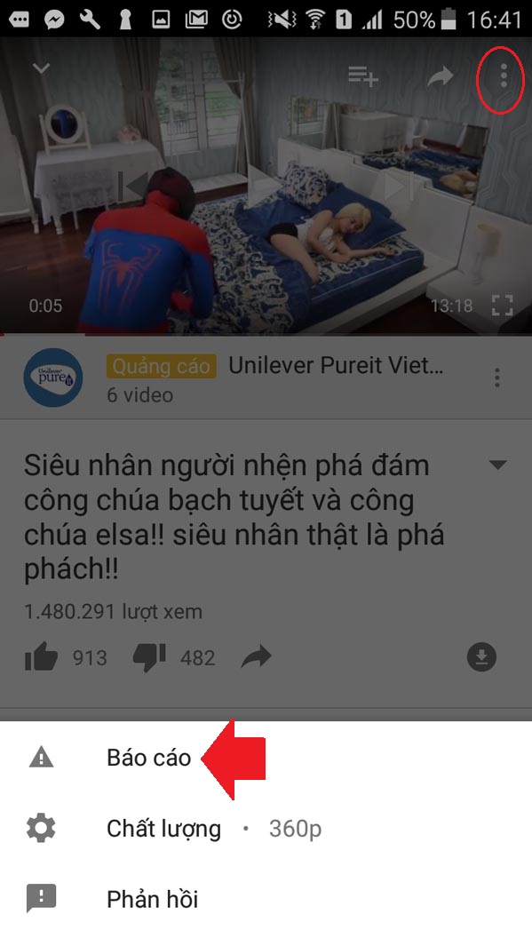 huong dan bao cao vi pham youtube ve noi dung nhay cam