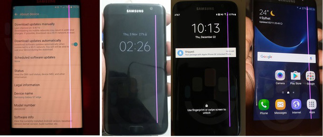 lai den galaxy s7 edge gap loi xuat hien soc mau hong tren man hinh
