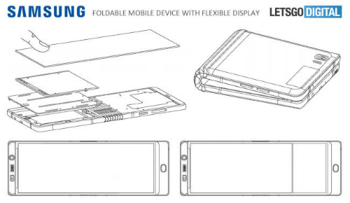 galaxy x smartphone man hinh gap tiep tuc bi lo thiet ke