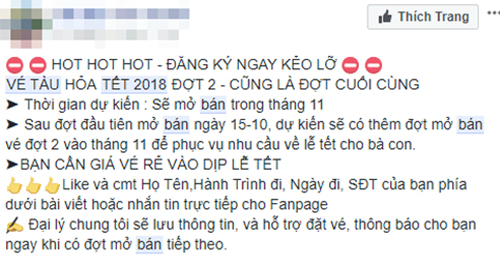 ve tau tet gia ban tran lan tren mang