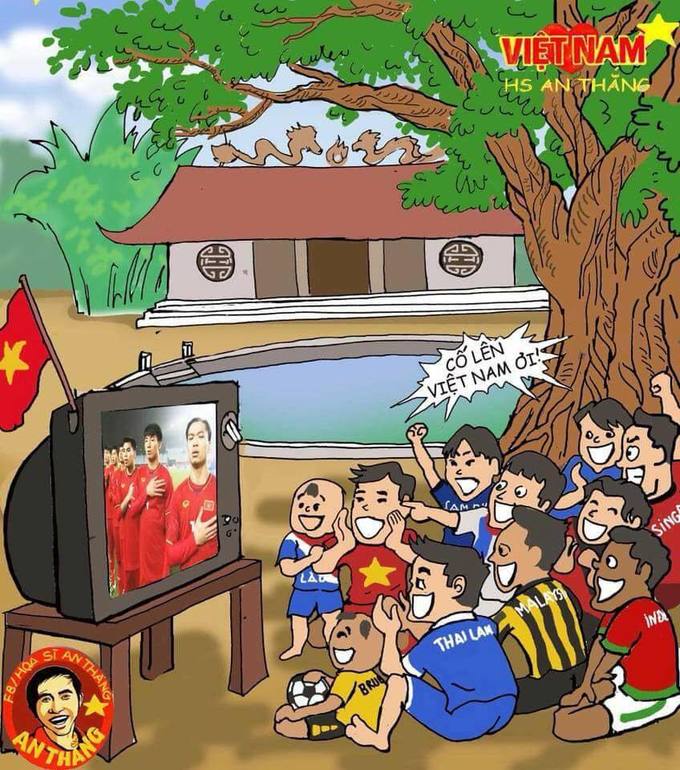Mạng xã hội ngập hình ảnh ủng hộ tuyển Việt Nam mang xa hoi ngap hinh anh ung ho tuyen viet nam