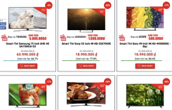 TV màn hình lớn khuyến mại khủng để cổ vũ U23 Việt Nam