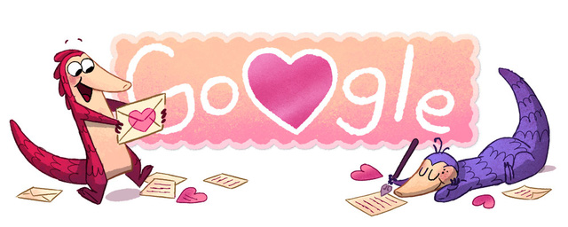 google thay doi doodle thanh mini game chao mung ngay valentine