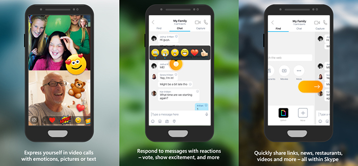 skype mobile co nhieu tinh nang vui nhon cho ca chat va goi video