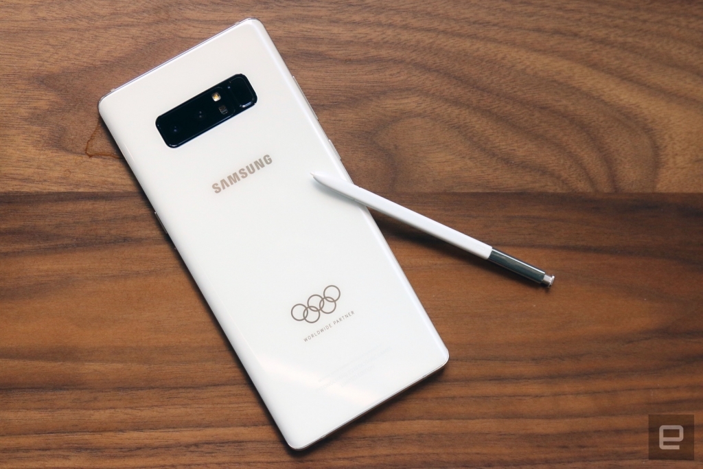 chiem nguong phien ban galaxy note8 ban dac biet mang chu de olympic mua dong 2018