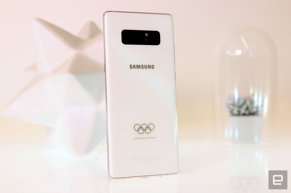 chiem nguong phien ban galaxy note8 ban dac biet mang chu de olympic mua dong 2018