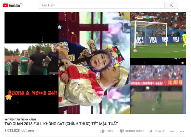 youtube viet tran lan video tao quan 2018 gia