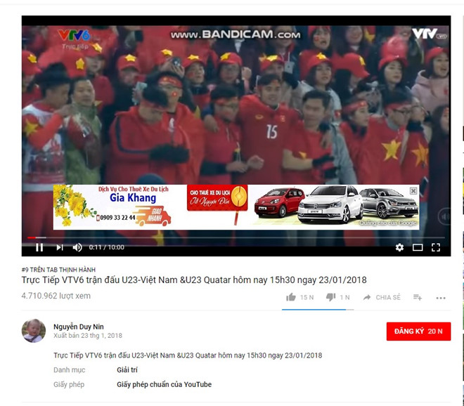 youtube viet tran lan video tao quan 2018 gia