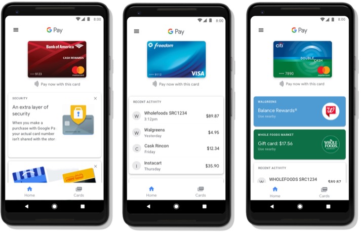google hop nhat android pay va google wallet thanh google pay da co mat tren play store