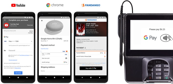 google hop nhat android pay va google wallet thanh google pay da co mat tren play store