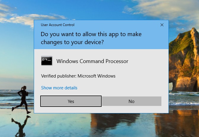 chay ung dung da ghim len taskbar voi quyen administrator trong windows 10