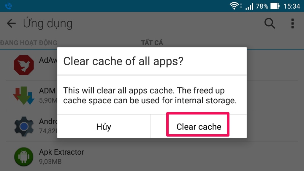xoa cache bien phap ngan smartphone android sut pin bat ngo