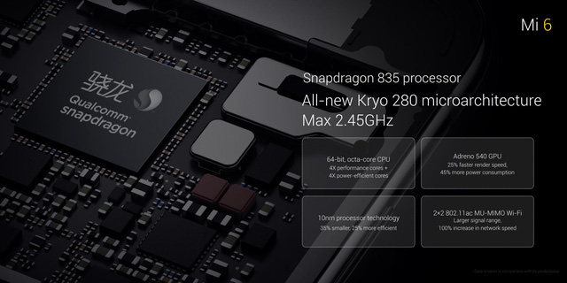 xiaomi trinh lang smartphone cao cap mi 6 snapdragon 835 ram 6gb man 515 inch khong co jack cam tai nghe 35 mm gia 82 trieu
