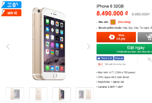iphone 6 dua giam gia voi dien thoai android o viet nam