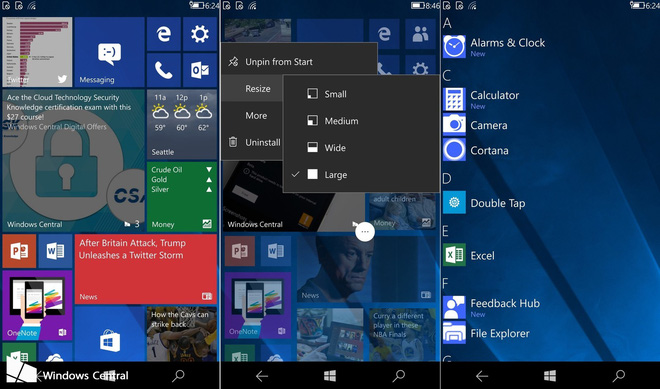 nhung hinh anh va video dau tien duoc tiet lo cua windows 10 cshell du an day tham vong cua microsoft