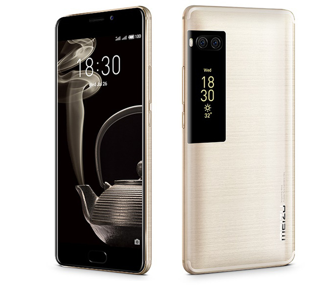 meizu pro 7 va pro 7 plus ra mat man hinh phu cuc di o phia sau tich hop camera kep