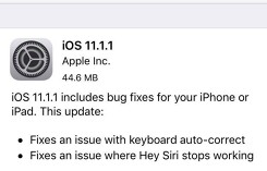 iOS 11 cập nhật sửa lỗi tự sửa chữ và Siri