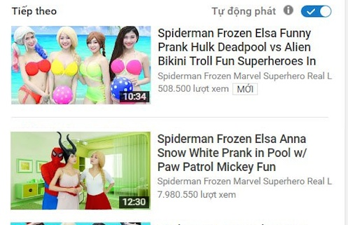 cac hang soc vi quang cao hien thi tren noi dung nhay cam o youtube