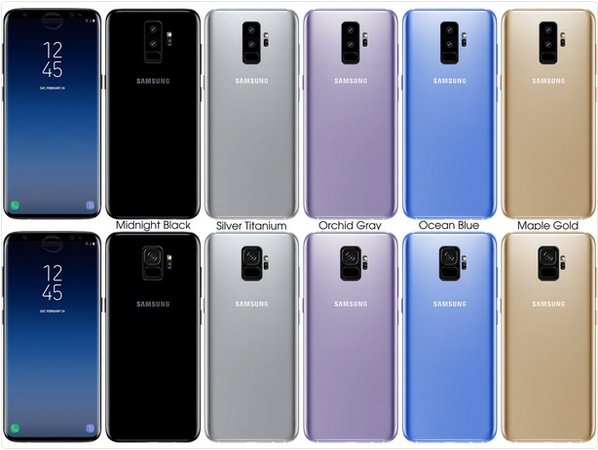 anh dung galaxy s9 nhieu mau sac cam bien dat duoi camera