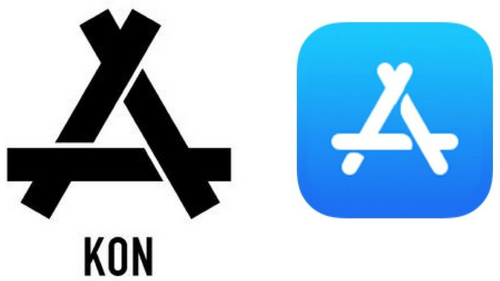 apple bi kien vi logo app store giong mot cong ty quan ao trung quoc