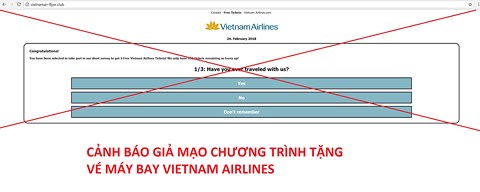 vietnam airlines canh bao nguoi dan ve chuong trinh tang ve may bay mien phi gia
