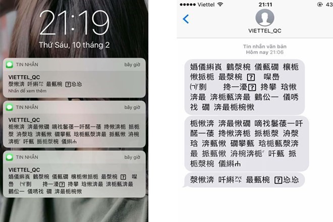 tin nhan quang cao viettel bat ngo xuat hien chu tuong hinh