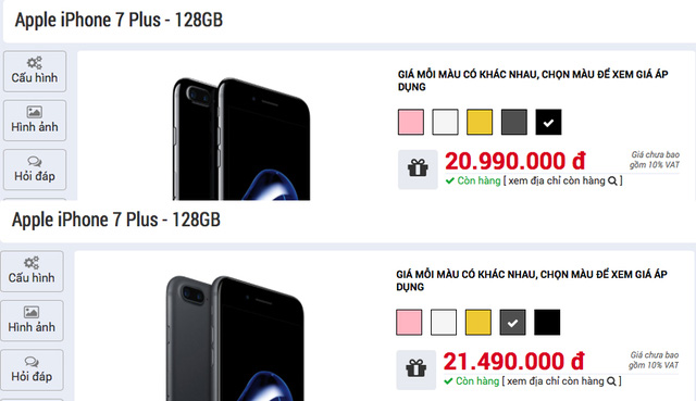Từng là màu đắt nhất, iPhone 7 Jet Black sụt giá thảm hại, trở thành màu rẻ nhất hiện nay tung la mau dat nhat iphone 7 jet black sut gia tham hai tro thanh mau re nhat hien nay