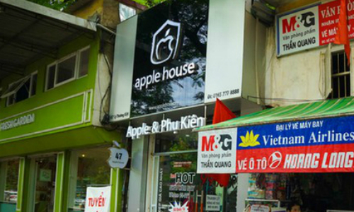 apple doi dep bien quang cao co logo qua tao tai viet nam