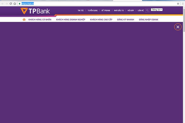 website cua ngan hang tien phong bi te liet nghi bi hack