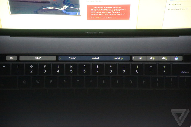tat ca nhung dieu ban co the lam voi touch bar tren macbook pro moi