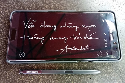 galaxy note7 tai viet nam bat dau nhan ban cap nhat han che sac pin khien nguoi dung buoc phai doi may