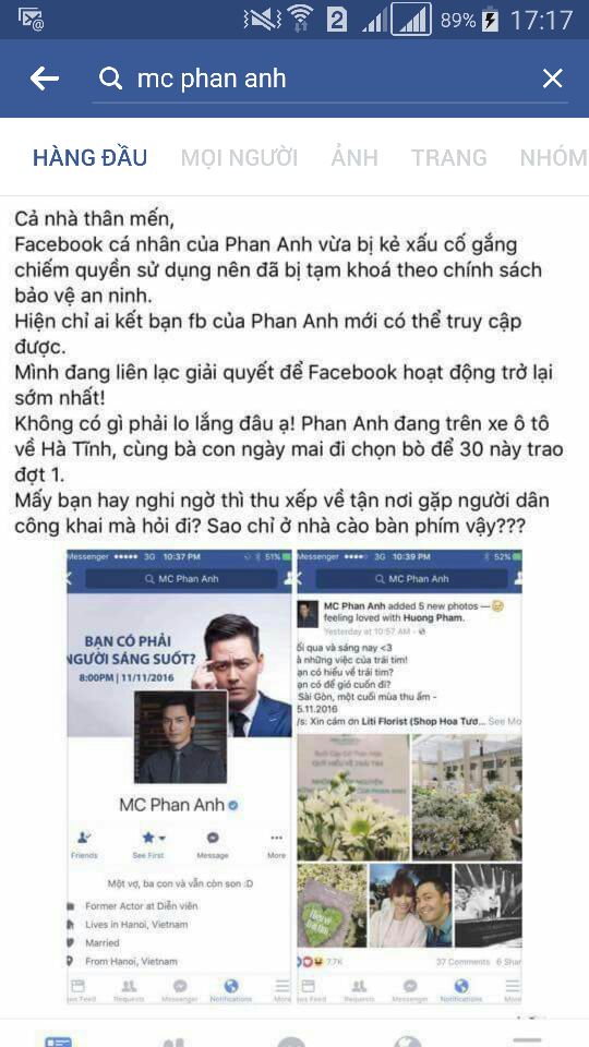facebook 1 trieu nguoi theo doi cua mc phan anh bat ngo bi khoa