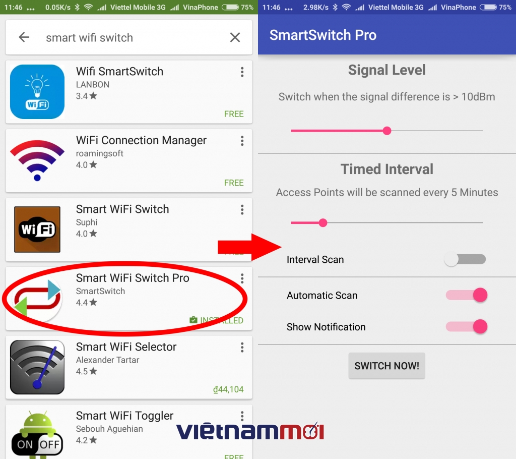 cach de giu dien thoai luon ket noi voi nguon phat wi fi manh nhat
