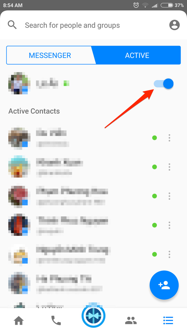 lam sao tro nen vo hinh khi online tren facebook messenger