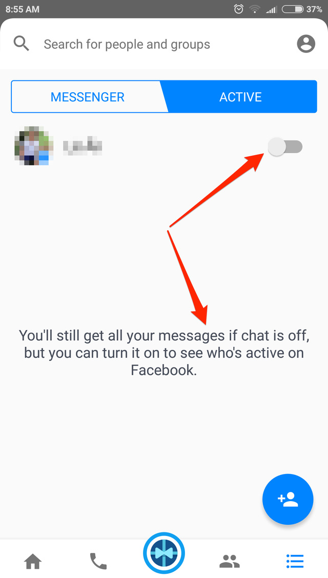 lam sao tro nen vo hinh khi online tren facebook messenger