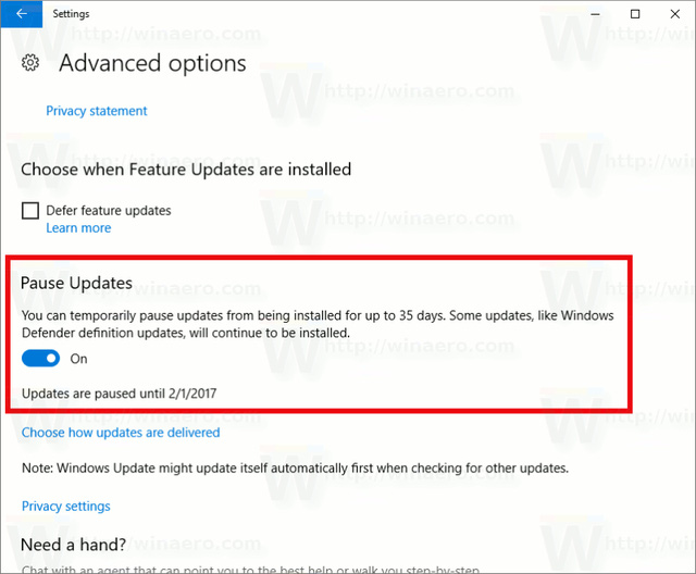 Microsoft sẽ cho phép người dùng vô hiệu hoá tính năng cập nhật tự động trong bản Windows 10 sắp tới