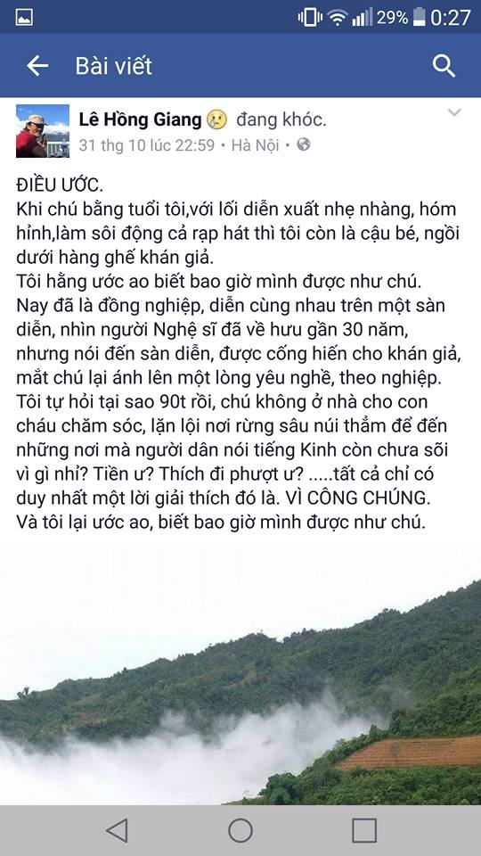 facebook cac nghe si ngap tran loi thuong tiec khi hay tin nsut pham bang qua doi