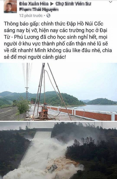 thai nguyen thong tin dap ho nui coc bi vo la khong chinh xac